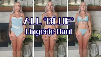 ALL *BLUE* LINGERIE TRY ON + review