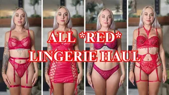 ALL *RED* LINGERIE TRY ON + review