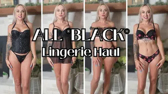 ALL *BLACK* LINGERIE TRY ON + review