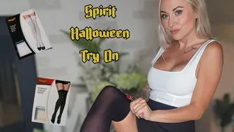 SPIRIT HALLOWEEN THIGH HIGH & STOCKING TRY ON + outfit ideas for Halloween