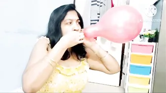 Balloons blowing challenge video/ See how many balloons I can make in a row @Plifestylevlogs #10