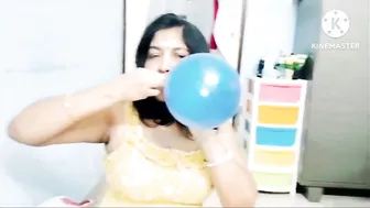 Balloons blowing challenge video/ See how many balloons I can make in a row @Plifestylevlogs #7