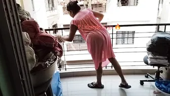 Balcony cleaning vlog ♥️♥️/pink nighty vlog ♥️♥️#cleaning #vlogginglifestyle #3