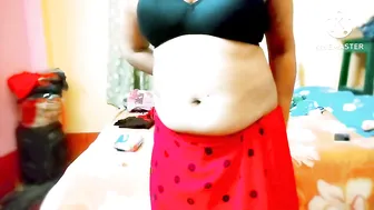 Saree Draping vlog ♥️♥️ Red and black beautiful saree Draping #sareedrapping #sareefashion #5