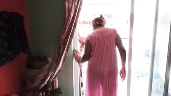 Glass door cleaning vlog ♥️♥️ pink nighty #cleaning #vlogginglifestyle #minivlog #10