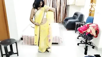 Saree Draping/ With out blause and petticoat low waist saree Draping vlog ♥️♥️#minivlog #sareedrapping #6