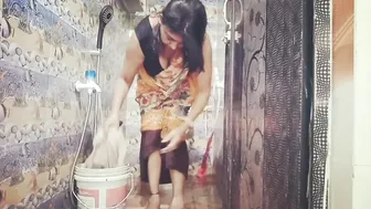 Washing clothes by hand Indian housewife daily cleaning routine@Plifestylevlogs #9