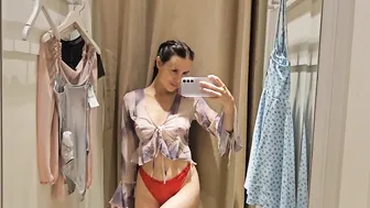 Try-On haul | Transparent lingerie and clothes | At The Mall #2